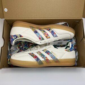 NEW adidas Gazelle Indoor Liberty London Floral Embroidery Stripes Size 7W